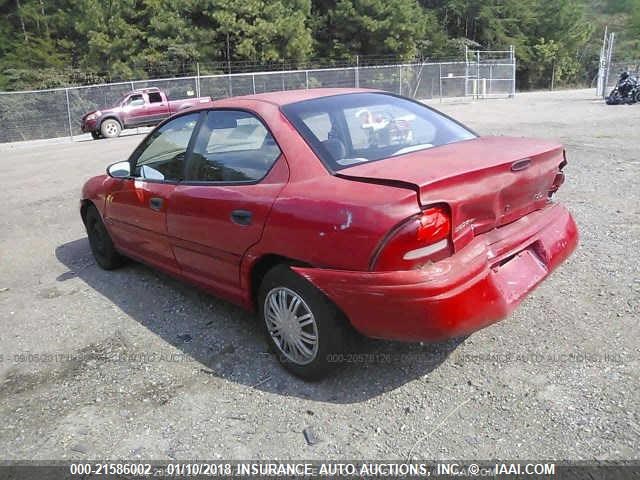 1B3ES47C3WD605978 - 1998 DODGE NEON HIGHLINE/SPORT/LE RED photo 3