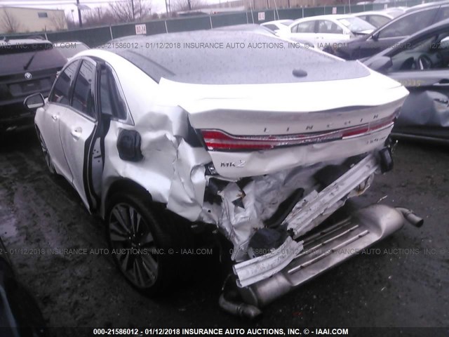 3LN6L5FC2HR618380 - 2017 LINCOLN MKZ RESERVE WHITE photo 3