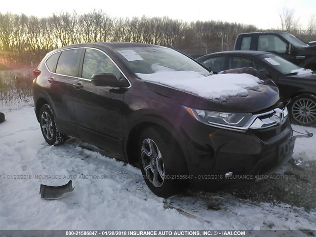 5J6RW2H81HL060580 - 2017 HONDA CR-V EXL MAROON photo 1