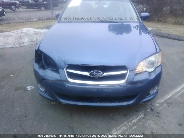 4S3BL626387216254 - 2008 SUBARU LEGACY 2.5I LIMITED BLUE photo 6