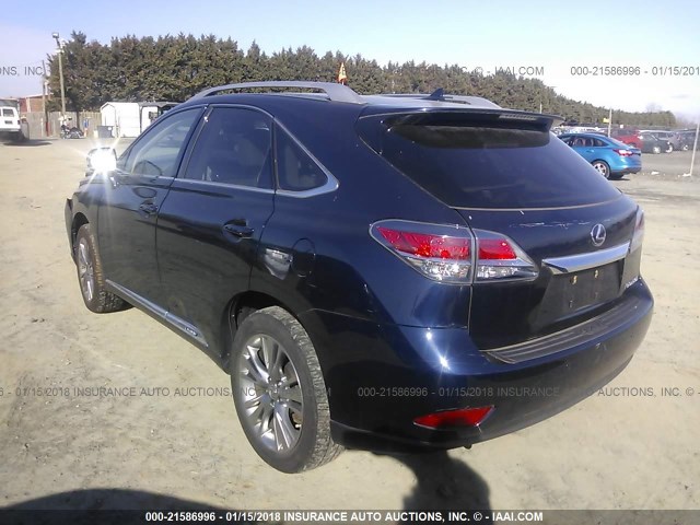 JTJBC1BA4D2064366 - 2013 LEXUS RX 450 BLUE photo 3