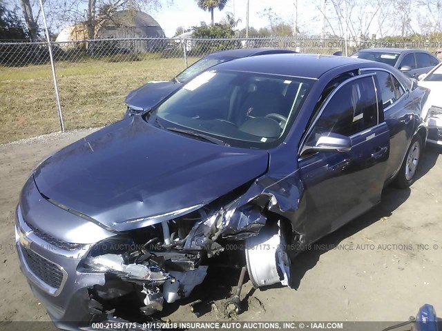 1G11C5SL8FF225149 - 2015 CHEVROLET MALIBU 1LT Light Blue photo 2