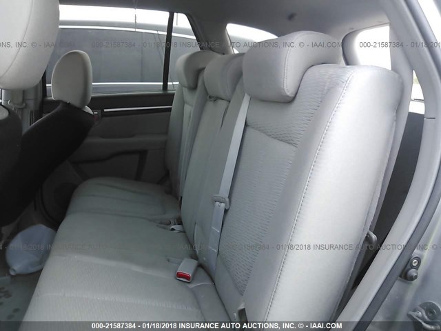 5NMSG13D57H097795 - 2007 HYUNDAI SANTA FE GLS GRAY photo 8