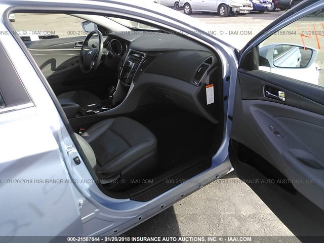 KMHEC4A41CA040409 - 2012 HYUNDAI SONATA HYBRID BLUE photo 5