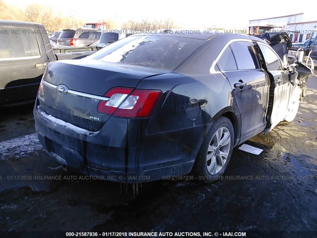 1FAHP2EW1BG105881 - 2011 FORD TAURUS SEL BLACK photo 4