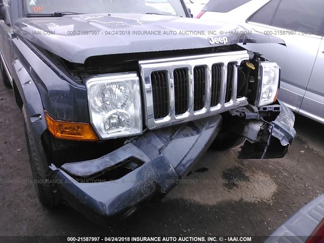 1J8HG58297C547304 - 2007 JEEP COMMANDER LIMITED BLUE photo 6