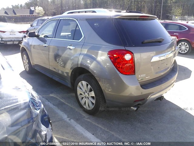 2CNFLGE55B6420406 - 2011 CHEVROLET EQUINOX LTZ GRAY photo 3