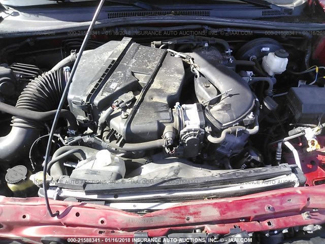 3TMJU4GN1DM152468 - 2013 TOYOTA TACOMA DOUBLE CAB PRERUNNER MAROON photo 10