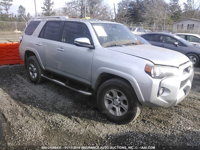 JTEBU5JR5E5158931 - 2014 TOYOTA 4RUNNER SR5/LIMITED/TRAIL SILVER photo 1