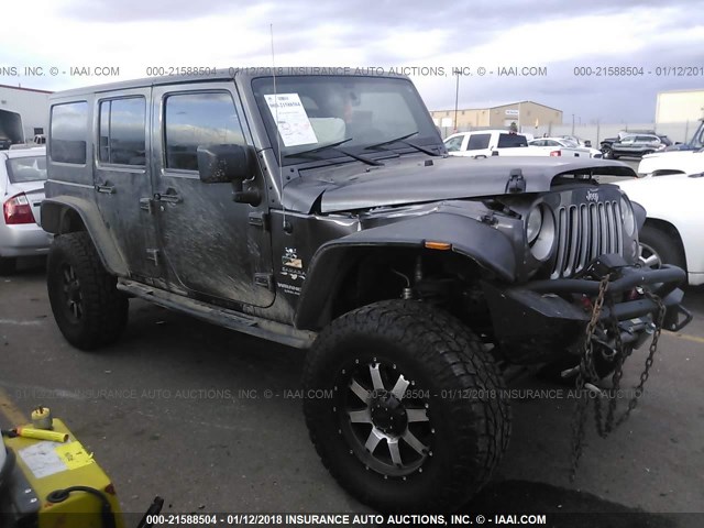 1C4BJWEG9GL249940 - 2016 JEEP WRANGLER UNLIMITE SAHARA GRAY photo 1