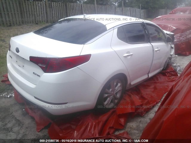 5XXGN4A79DG155086 - 2013 KIA OPTIMA EX WHITE photo 4