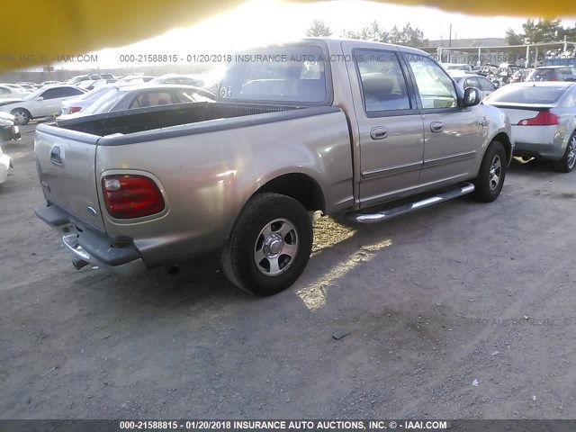 1FTRW07603KD66808 - 2003 FORD F150 SUPERCREW TAN photo 4