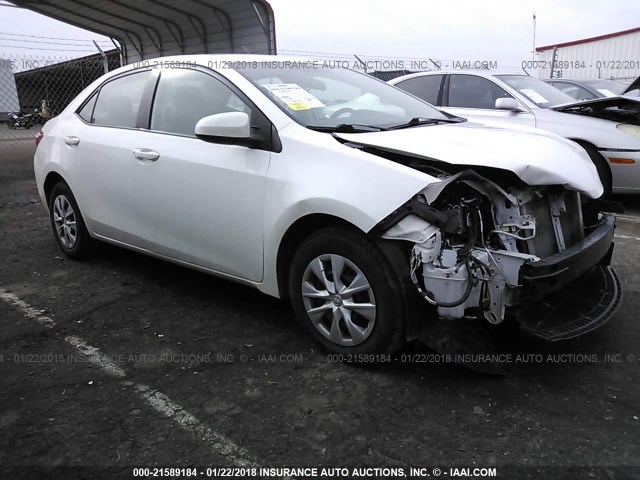 2T1BURHE3EC085625 - 2014 TOYOTA COROLLA L/LE/LE PLS/PRM/S/S PLS WHITE photo 1