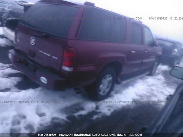 3GYFK66N64G248467 - 2004 CADILLAC ESCALADE ESV RED photo 4