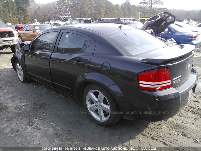 1B3LC76M88N538405 - 2008 DODGE AVENGER R/T BLACK photo 3