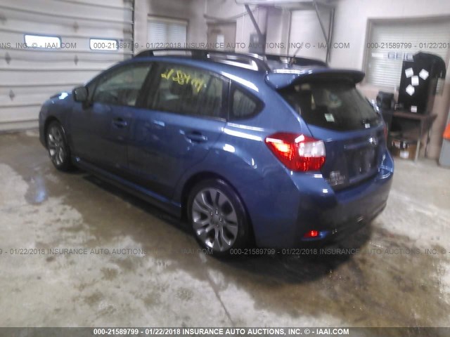 JF1GPAU64D2885186 - 2013 SUBARU IMPREZA SPORT LIMITED BLUE photo 3