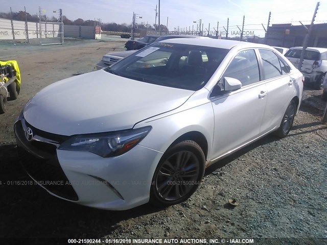 4T1BF1FK0FU067670 - 2015 TOYOTA CAMRY LE/XLE/SE/XSE WHITE photo 2