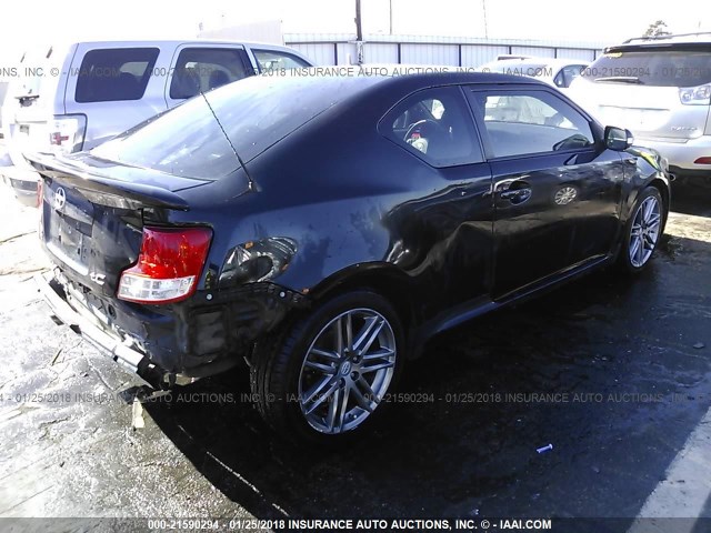 JTKJF5C76C3027742 - 2012 TOYOTA SCION TC 黑色 照片 4