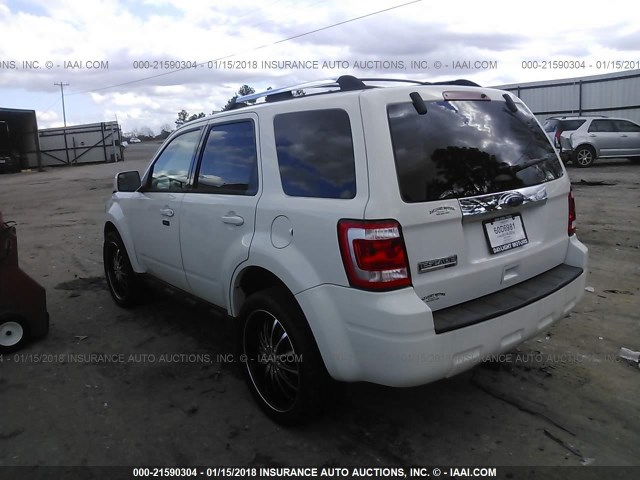 1FMCU0E73BKC29475 - 2011 FORD ESCAPE LIMITED WHITE photo 3