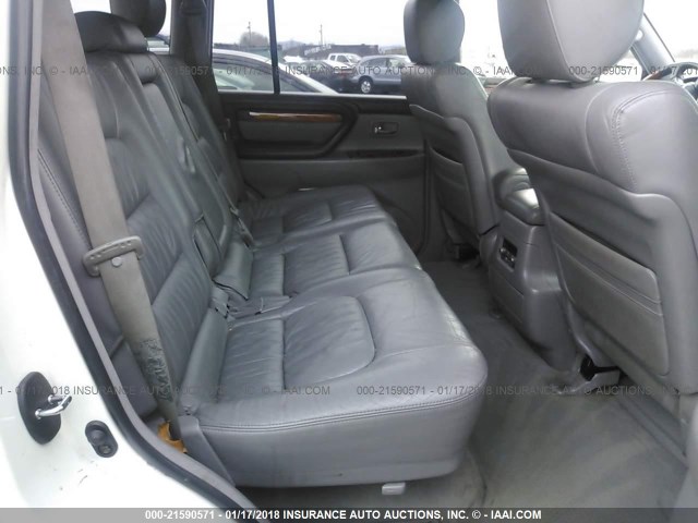 JTJHT00W443542962 - 2004 LEXUS LX 470 WHITE photo 8