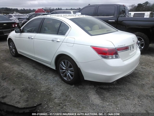 1HGCP3F86CA000981 - 2012 HONDA ACCORD EXL WHITE photo 3