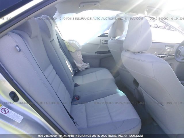 4T4BF1FK2FR509497 - 2015 TOYOTA CAMRY LE/XLE/SE/XSE SILVER photo 8