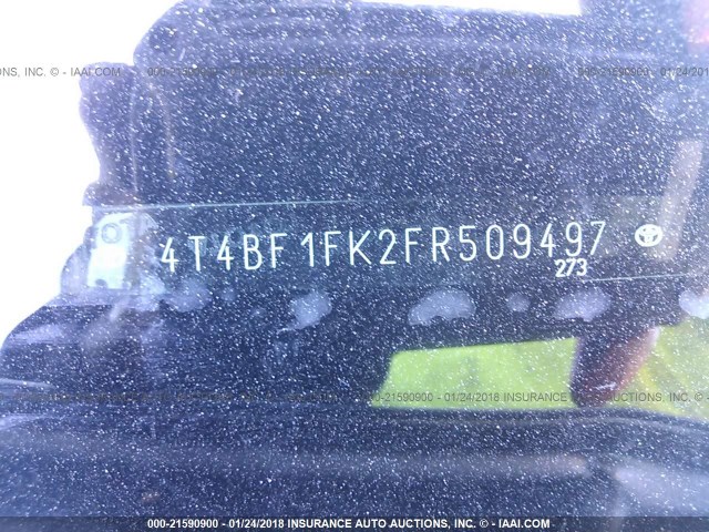 4T4BF1FK2FR509497 - 2015 TOYOTA CAMRY LE/XLE/SE/XSE SILVER photo 9