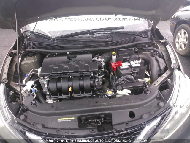 3N1AB7APXGL667340 - 2016 NISSAN SENTRA S/SV/SR/SL GRAY photo 10