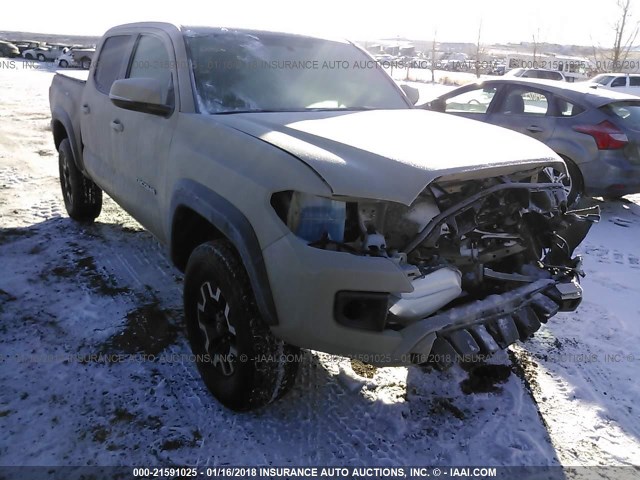 3TMCZ5AN5HM076199 - 2017 TOYOTA TACOMA DBL CAB/SR/TRDSPT/OR/PRO თაფლისფერი ფოტო 1