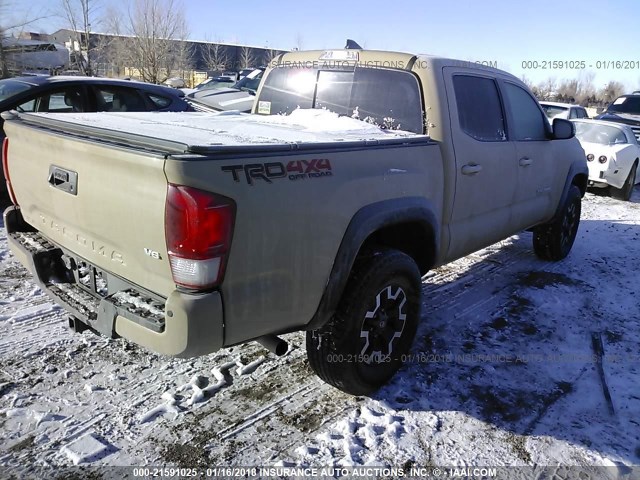 3TMCZ5AN5HM076199 - 2017 TOYOTA TACOMA DBL CAB/SR/TRDSPT/OR/PRO თაფლისფერი ფოტო 4