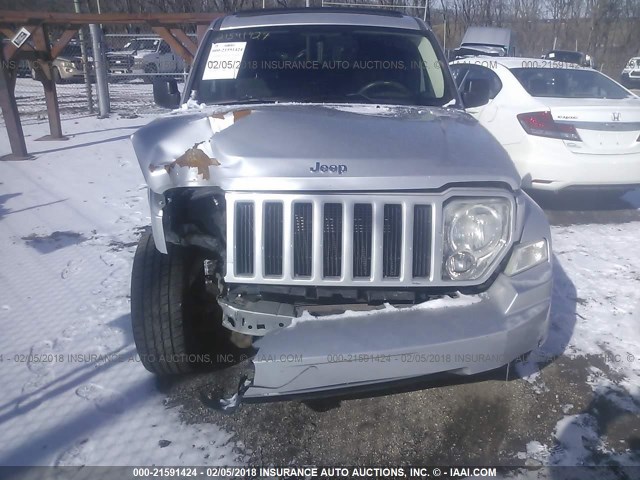 1J8GN28K49W522781 - 2009 JEEP LIBERTY SPORT SILVER photo 6