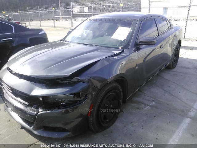 2C3CDXAT7FH890895 - 2015 DODGE CHARGER POLICE GRAY photo 6