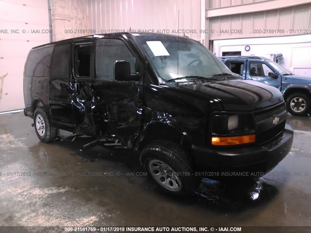 1GNSHBF41E1195882 - 2014 CHEVROLET EXPRESS G1500 LS BLACK photo 1