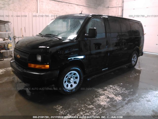 1GNSHBF41E1195882 - 2014 CHEVROLET EXPRESS G1500 LS BLACK photo 2