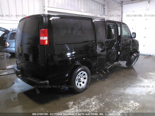 1GNSHBF41E1195882 - 2014 CHEVROLET EXPRESS G1500 LS BLACK photo 4