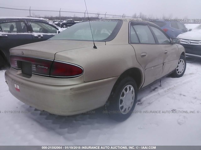 2G4WS52J951163910 - 2005 BUICK CENTURY CUSTOM GOLD photo 4