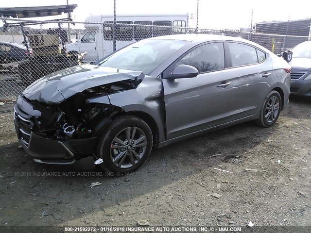 5NPD84LF8JH303985 - 2018 HYUNDAI ELANTRA SEL/VALUE/LIMITED GRAY photo 2