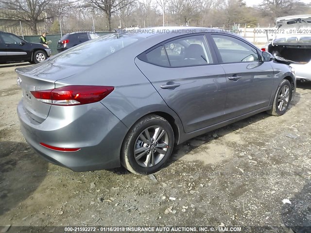 5NPD84LF8JH303985 - 2018 HYUNDAI ELANTRA SEL/VALUE/LIMITED GRAY photo 4