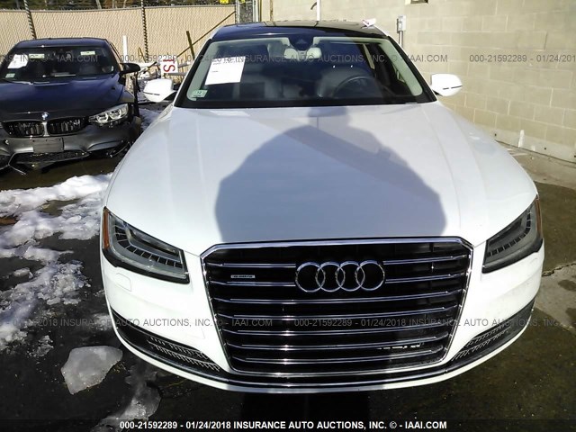 WAU3GAFD2FN001023 - 2015 AUDI A8 L QUATTRO WHITE photo 6