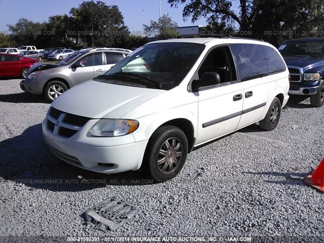 1D4GP24R05B364657 - 2005 DODGE GRAND CARAVAN SE WHITE photo 2