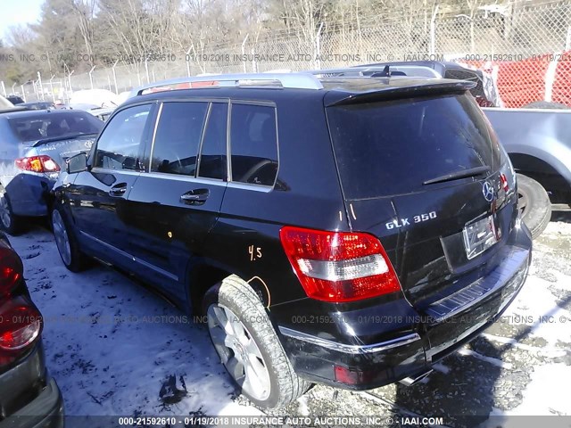 WDCGG8HB5BF649592 - 2011 MERCEDES-BENZ GLK 350 4MATIC BLACK photo 3