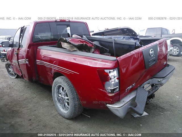 1N6BA06A25N577657 - 2005 NISSAN TITAN XE/SE/LE RED photo 3