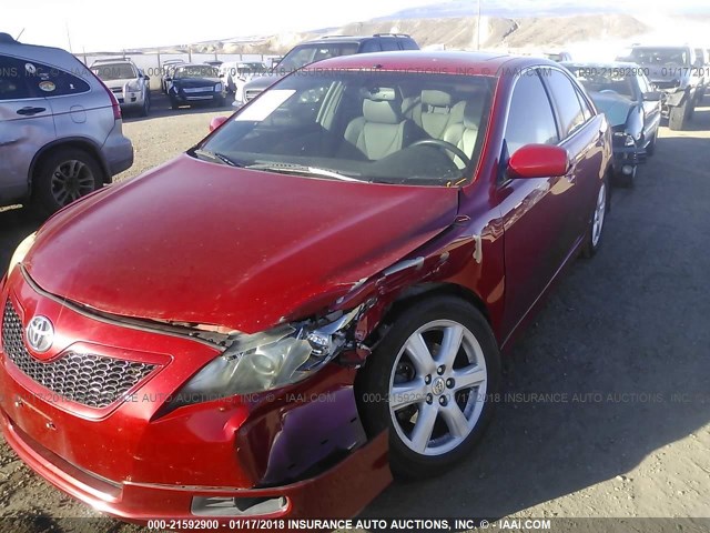 4T1BK46K37U033902 - 2007 TOYOTA CAMRY NEW GENERAT LE/XLE/SE RED photo 6