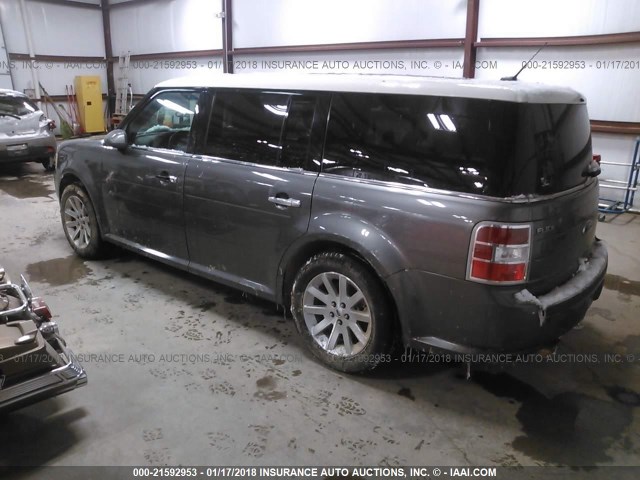 2FMGK5CC2ABA31662 - 2010 FORD FLEX SEL GRAY photo 3