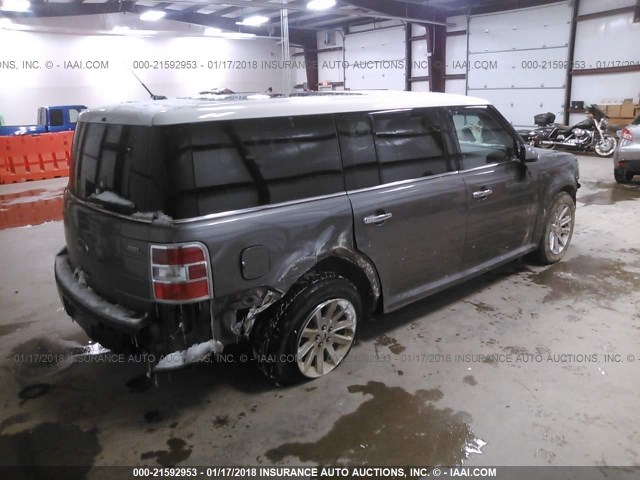 2FMGK5CC2ABA31662 - 2010 FORD FLEX SEL GRAY photo 4