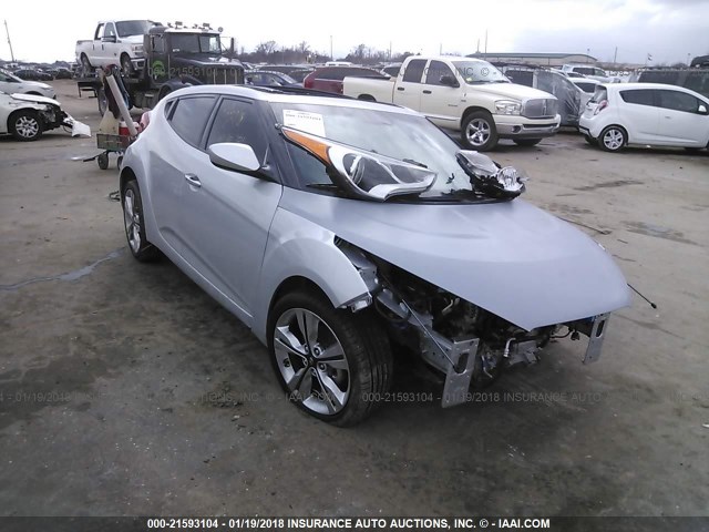 KMHTC6AD9HU316649 - 2017 HYUNDAI VELOSTER SILVER photo 1