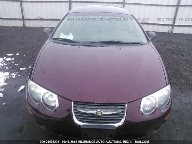 2C3HE66G1YH335436 - 2000 CHRYSLER 300M BURGUNDY photo 6