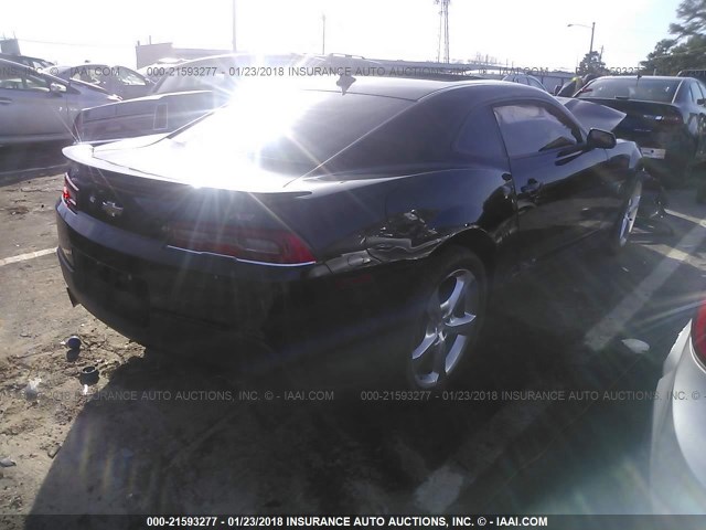 2G1FF1E34F9306045 - 2015 CHEVROLET CAMARO LT BLACK photo 4