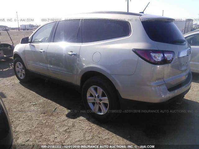 1GNKRGKD2EJ299149 - 2014 CHEVROLET TRAVERSE LT TAN photo 3