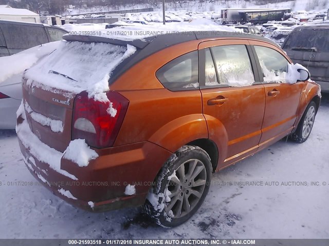 1B3CB5HAXBD268388 - 2011 DODGE CALIBER HEAT ORANGE photo 4